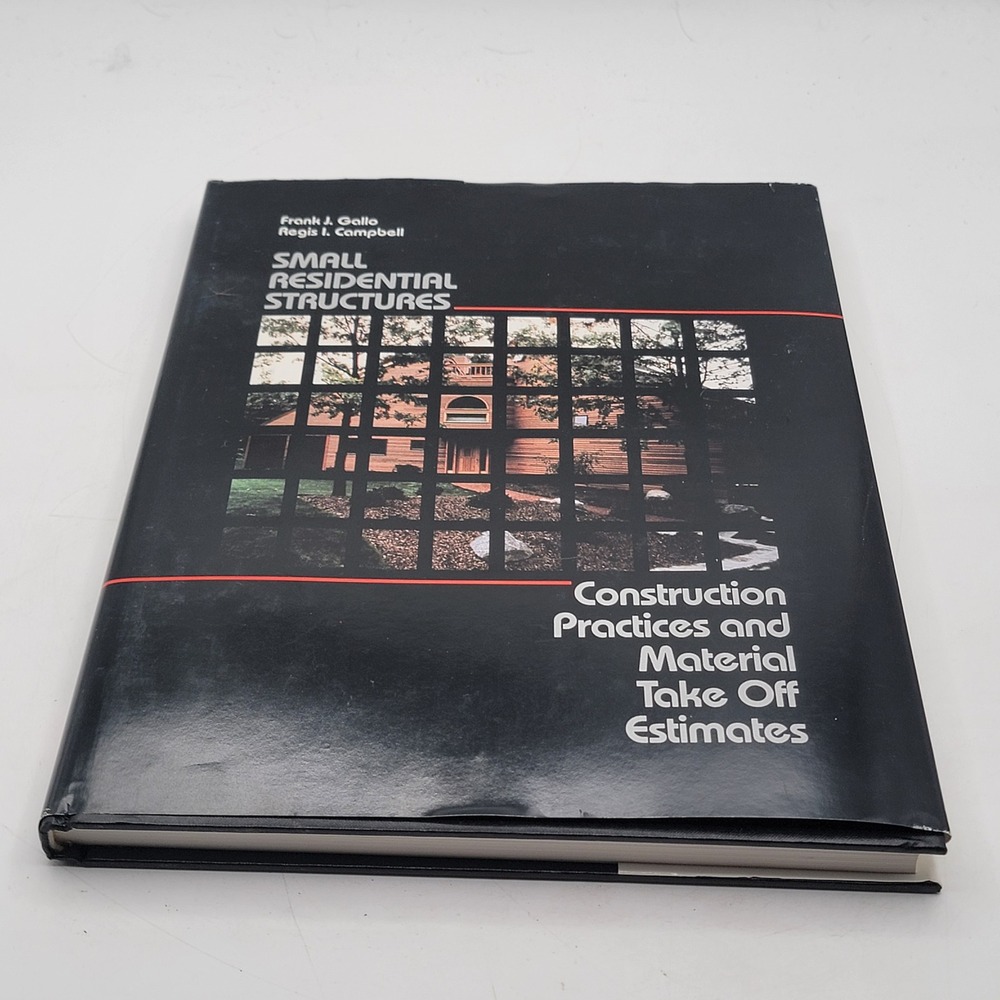 Gallo Small Residential Structures Hardcover 1984 Construction Estimates Good